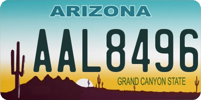 AZ license plate AAL8496