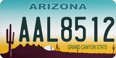 AZ license plate AAL8512