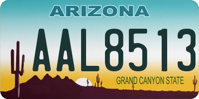 AZ license plate AAL8513