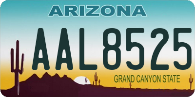 AZ license plate AAL8525