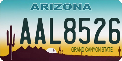 AZ license plate AAL8526