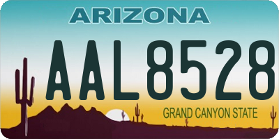 AZ license plate AAL8528