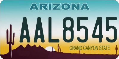 AZ license plate AAL8545