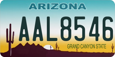 AZ license plate AAL8546