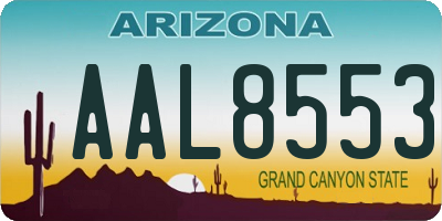 AZ license plate AAL8553