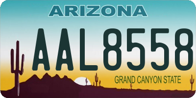 AZ license plate AAL8558