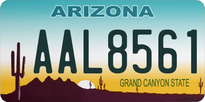 AZ license plate AAL8561