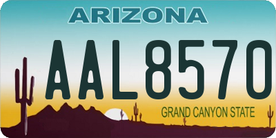 AZ license plate AAL8570