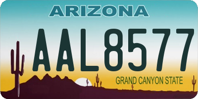 AZ license plate AAL8577