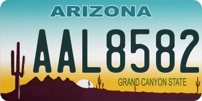 AZ license plate AAL8582