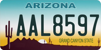 AZ license plate AAL8597