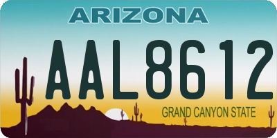 AZ license plate AAL8612