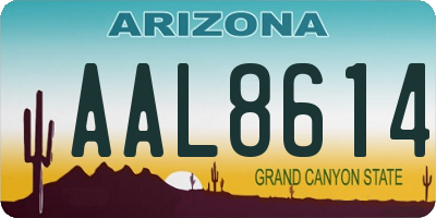 AZ license plate AAL8614
