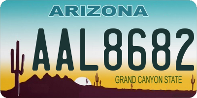 AZ license plate AAL8682