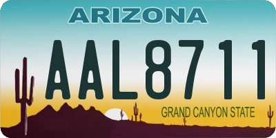 AZ license plate AAL8711