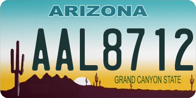 AZ license plate AAL8712