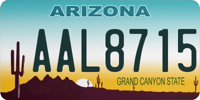 AZ license plate AAL8715