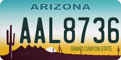 AZ license plate AAL8736