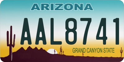 AZ license plate AAL8741
