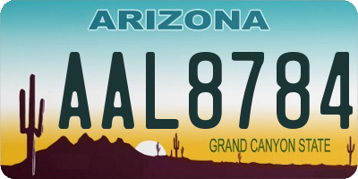 AZ license plate AAL8784