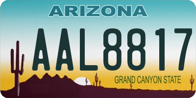AZ license plate AAL8817