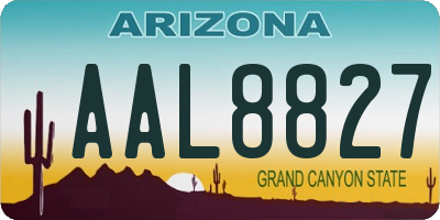 AZ license plate AAL8827