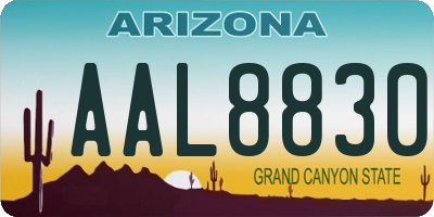 AZ license plate AAL8830