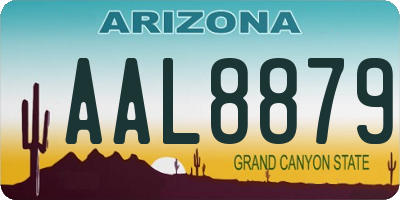 AZ license plate AAL8879