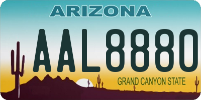 AZ license plate AAL8880