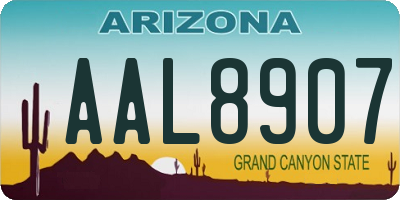 AZ license plate AAL8907