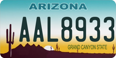 AZ license plate AAL8933