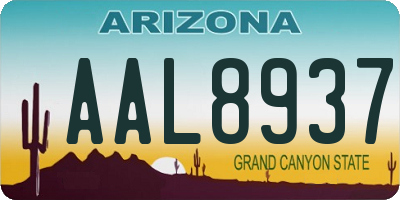 AZ license plate AAL8937
