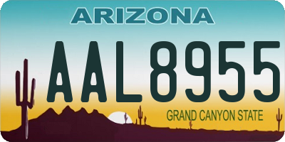 AZ license plate AAL8955