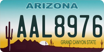AZ license plate AAL8976