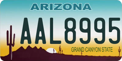 AZ license plate AAL8995