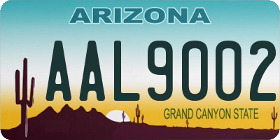 AZ license plate AAL9002