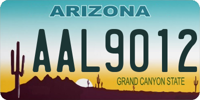 AZ license plate AAL9012