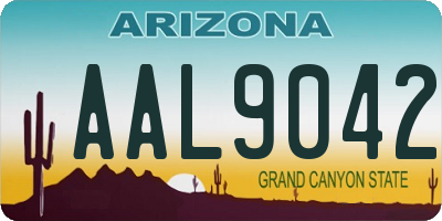 AZ license plate AAL9042