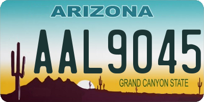 AZ license plate AAL9045