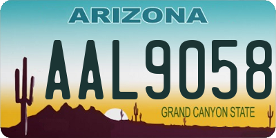 AZ license plate AAL9058