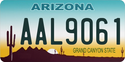 AZ license plate AAL9061