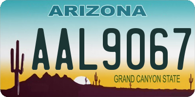 AZ license plate AAL9067