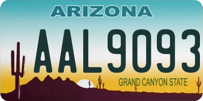 AZ license plate AAL9093