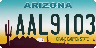 AZ license plate AAL9103