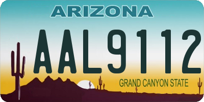 AZ license plate AAL9112