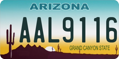 AZ license plate AAL9116