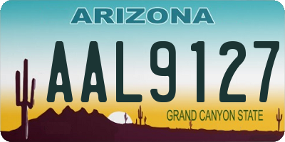AZ license plate AAL9127