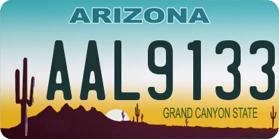 AZ license plate AAL9133
