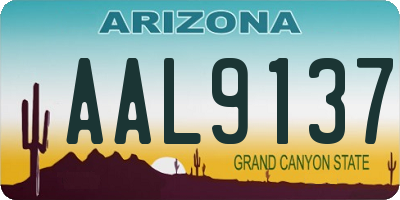 AZ license plate AAL9137