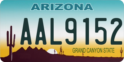 AZ license plate AAL9152